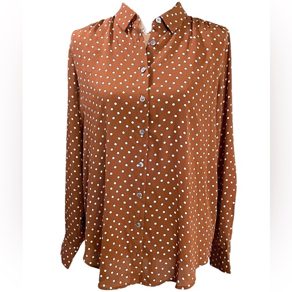 Ann Taylor Polkadots Top - Picture 1 of 3